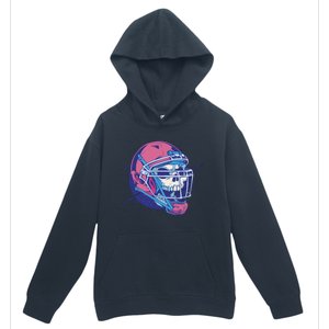 Skull Football Player Urban Pullover Hoodie