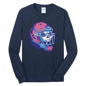 Skull Football Player Tall Long Sleeve T-Shirt