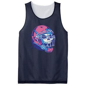 Skull Football Player Mesh Reversible Basketball Jersey Tank