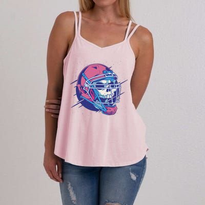 Skull Football Player Women's Strappy Tank