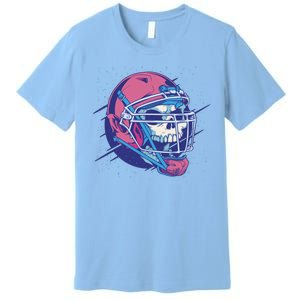 Skull Football Player Premium T-Shirt