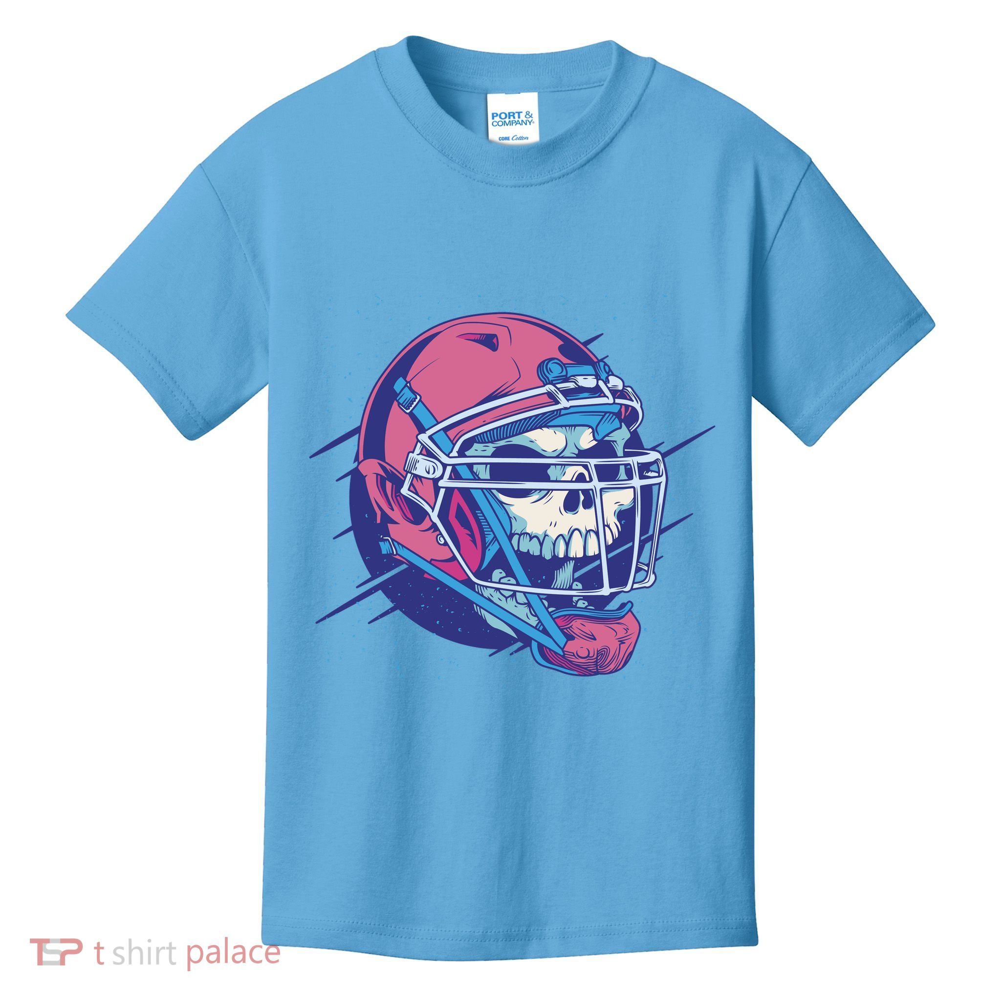 Skull Football Player Kids T-Shirt