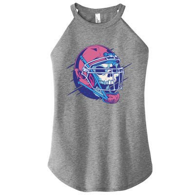 Skull Football Player Women’s Perfect Tri Rocker Tank