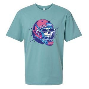 Skull Football Player Sueded Cloud Jersey T-Shirt