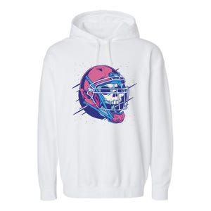 Skull Football Player Garment-Dyed Fleece Hoodie