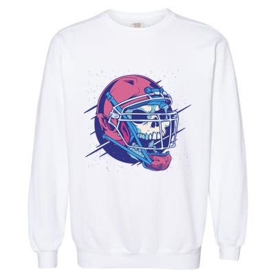 Skull Football Player Garment-Dyed Sweatshirt