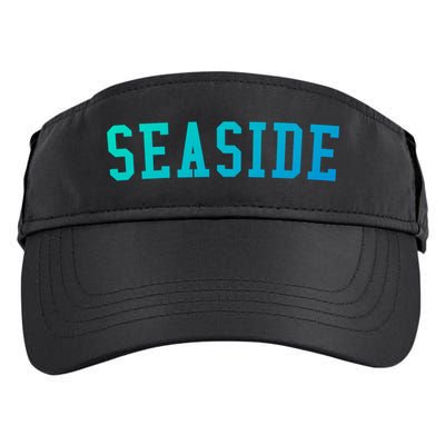 Seaside Florida Prep Block Lettering Vintage Style Gift Adult Drive Performance Visor
