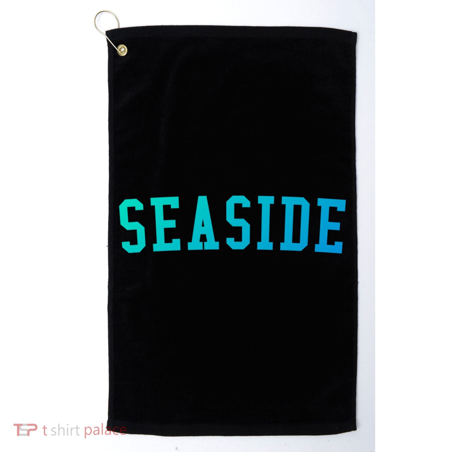 Seaside Florida Prep Block Lettering Vintage Style Gift Golf Towel