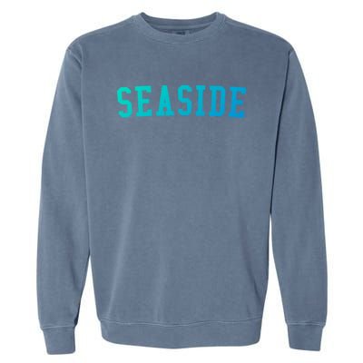 Seaside Florida Prep Block Lettering Vintage Style Gift Garment-Dyed Sweatshirt