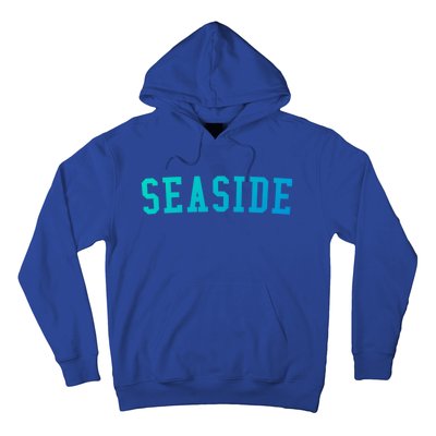 Seaside Florida Prep Block Lettering Vintage Style Gift Hoodie