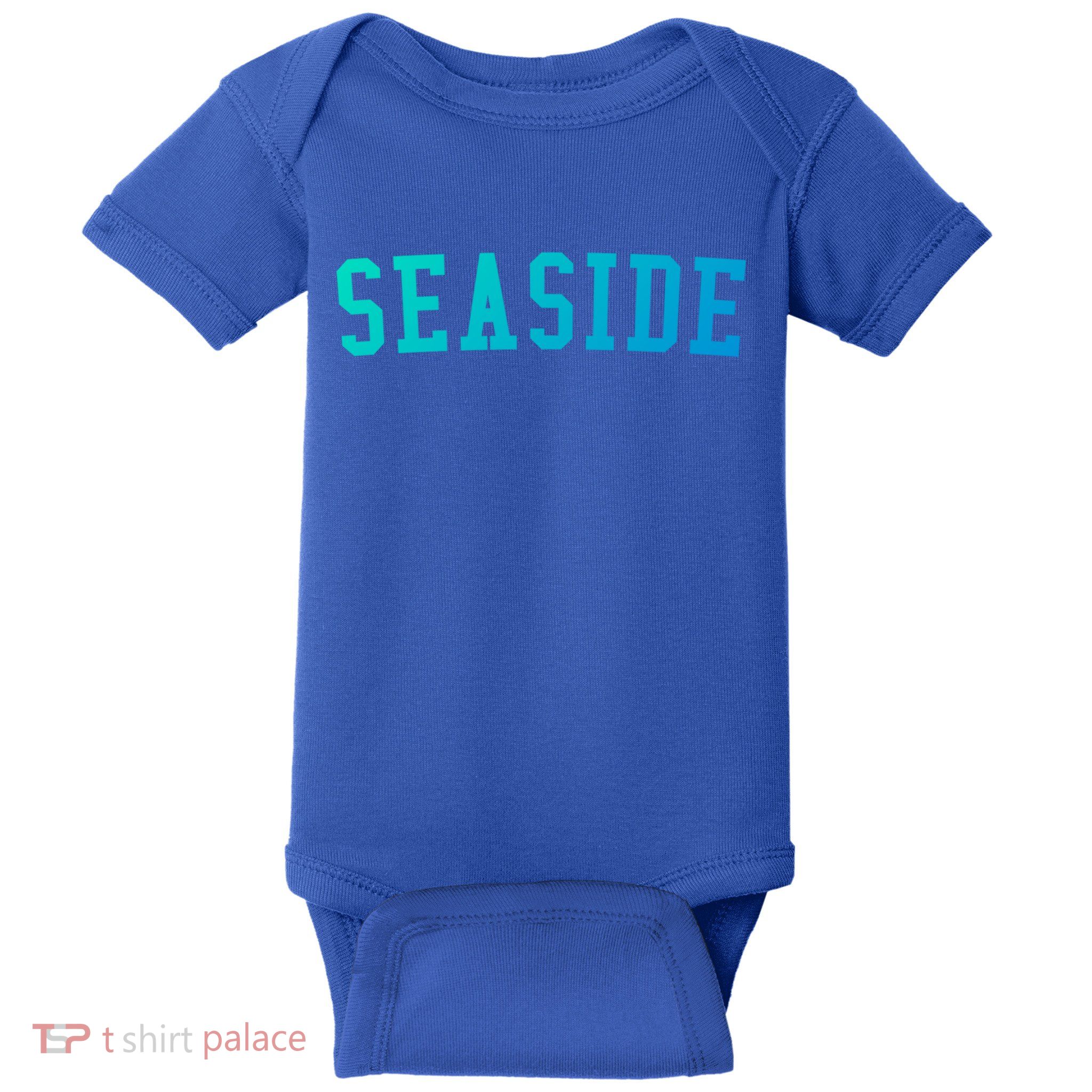 Seaside Florida Prep Block Lettering Vintage Style Gift Baby Bodysuit