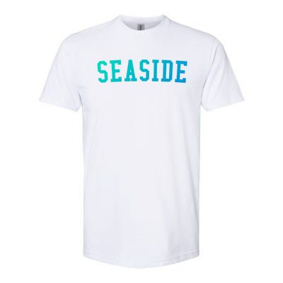 Seaside Florida Prep Block Lettering Vintage Style Gift Softstyle® CVC T-Shirt