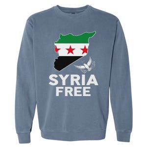 Syria Free Patriotic Syrian Map Liberation Peace Unity Home Garment-Dyed Sweatshirt