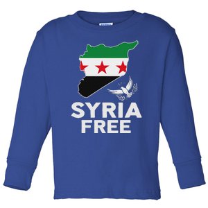 Syria Free Patriotic Syrian Map Liberation Peace Unity Home Toddler Long Sleeve Shirt