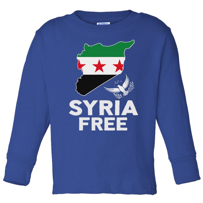 Syria Free Patriotic Syrian Map Liberation Peace Unity Home Toddler Long Sleeve Shirt