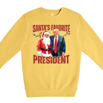 Santas Favorite President Trump 2024 Premium Crewneck Sweatshirt