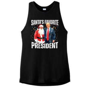 Santas Favorite President Trump 2024 Ladies PosiCharge Tri-Blend Wicking Tank