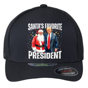 Santas Favorite President Trump 2024 Flexfit Unipanel Trucker Cap