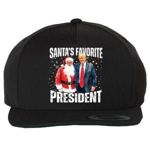 Santas Favorite President Trump 2024 Wool Snapback Cap