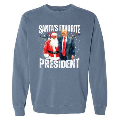 Santas Favorite President Trump 2024 Garment-Dyed Sweatshirt