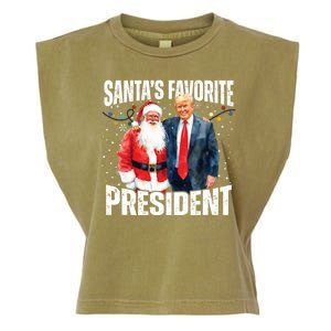 Santas Favorite President Trump 2024 Garment-Dyed Women's Muscle Tee