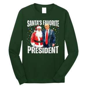 Santas Favorite President Trump 2024 Long Sleeve Shirt