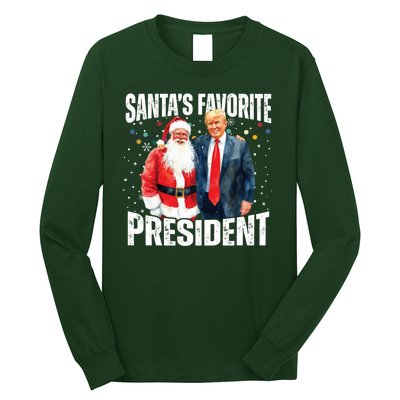 Santas Favorite President Trump 2024 Long Sleeve Shirt