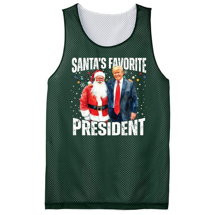 Santas Favorite President Trump 2024 Mesh Reversible Basketball Jersey Tank