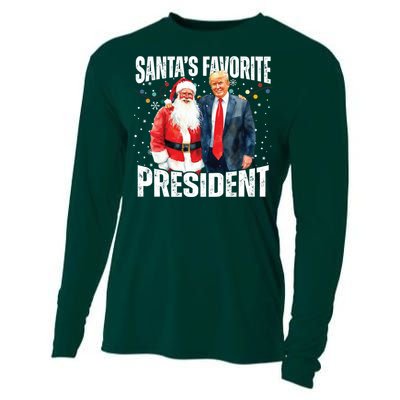 Santas Favorite President Trump 2024 Cooling Performance Long Sleeve Crew