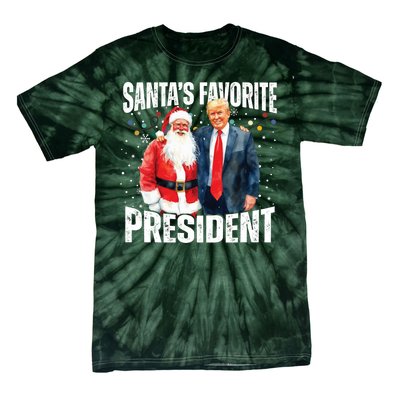 Santas Favorite President Trump 2024 Tie-Dye T-Shirt