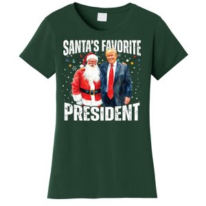 Santas Favorite President Trump 2024 Women's T-Shirt