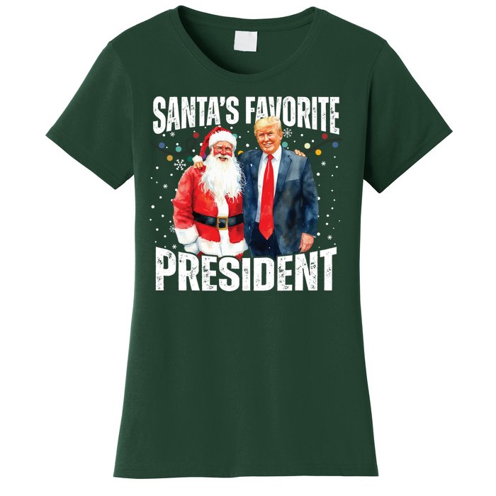 Santas Favorite President Trump 2024 Women's T-Shirt