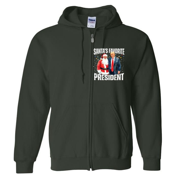 Santas Favorite President Trump 2024 Full Zip Hoodie