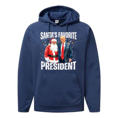 Santas Favorite President Trump 2024 Performance Fleece Hoodie