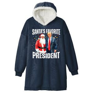 Santas Favorite President Trump 2024 Hooded Wearable Blanket