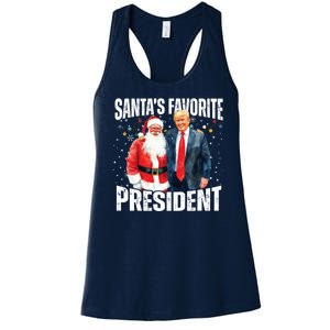 Santas Favorite President Trump 2024 Women's Racerback Tank