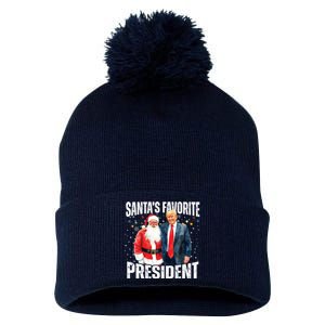 Santas Favorite President Trump 2024 Pom Pom 12in Knit Beanie