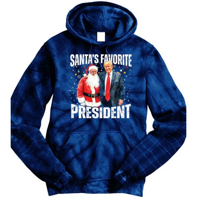 Santas Favorite President Trump 2024 Tie Dye Hoodie