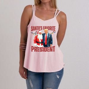 Santas Favorite President Trump 2024 Women's Strappy Tank