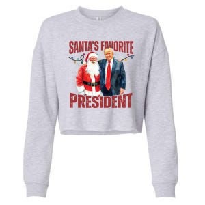 Santas Favorite President Trump 2024 Cropped Pullover Crew