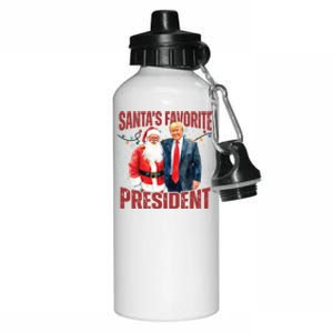 Santas Favorite President Trump 2024 Aluminum Water Bottle