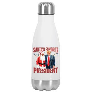 Santas Favorite President Trump 2024 Stainless Steel Insulated Water Bottle