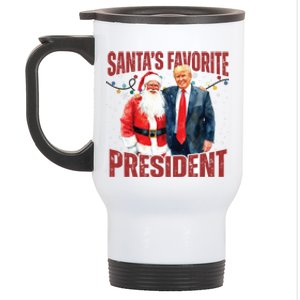 Santas Favorite President Trump 2024 Stainless Steel Travel Mug