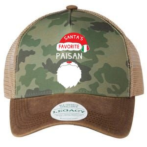 Santa's Favorite Paisan Funny Italian Christmas Gift Legacy Tie Dye Trucker Hat