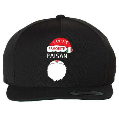 Santa's Favorite Paisan Funny Italian Christmas Gift Wool Snapback Cap