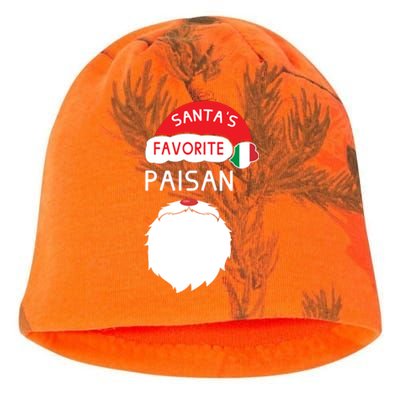 Santa's Favorite Paisan Funny Italian Christmas Gift Kati - Camo Knit Beanie