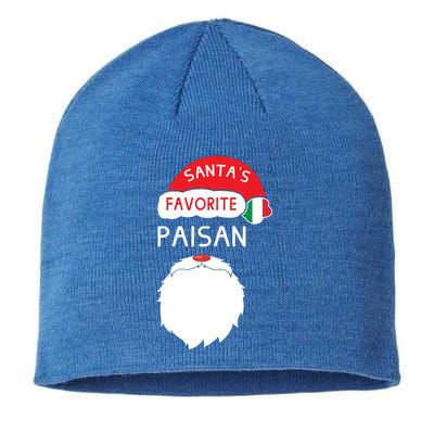 Santa's Favorite Paisan Funny Italian Christmas Gift Sustainable Beanie