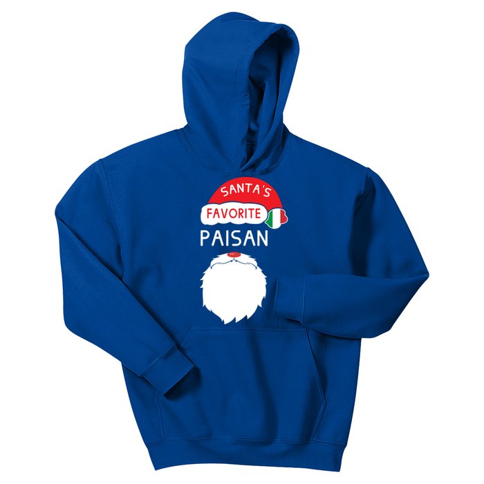 Santa's Favorite Paisan Funny Italian Christmas Gift Kids Hoodie