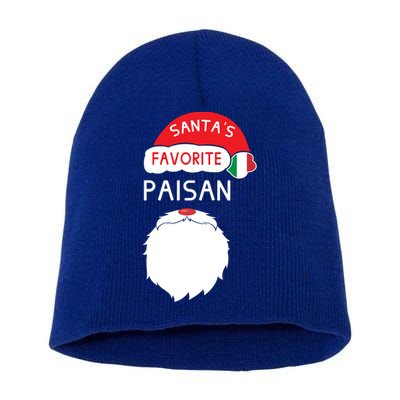 Santa's Favorite Paisan Funny Italian Christmas Gift Short Acrylic Beanie