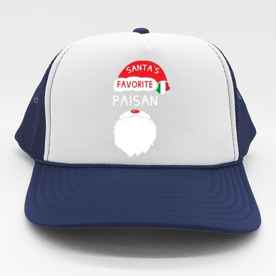 Santa's Favorite Paisan Funny Italian Christmas Gift Trucker Hat